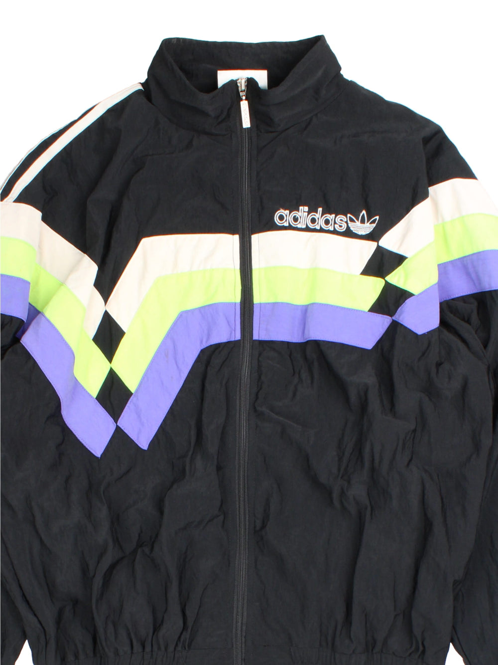 Black Adidas zip through belted one piece ski suit, with embroidered logo on the front and back