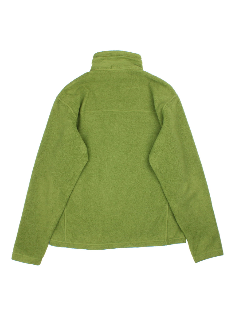 Patagonia 1/2 Zip Synchilla Fleece in a green colourway. Side pockets and small classic logo on the front.