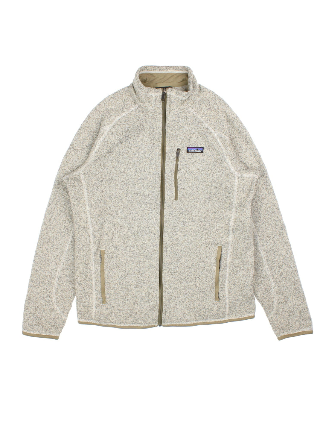 Patagonia Better Sweater Fleece in a tan colourway. Full zip with multiple pockets on the front, classic small logo also on the front. 