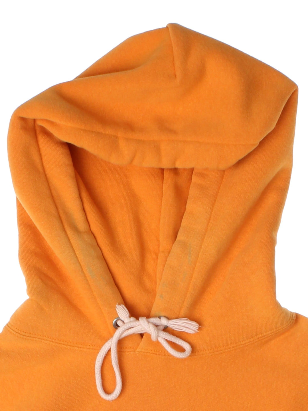 Champion Hoodie in a yellow colourway with small classic logo on the front and sleeve.