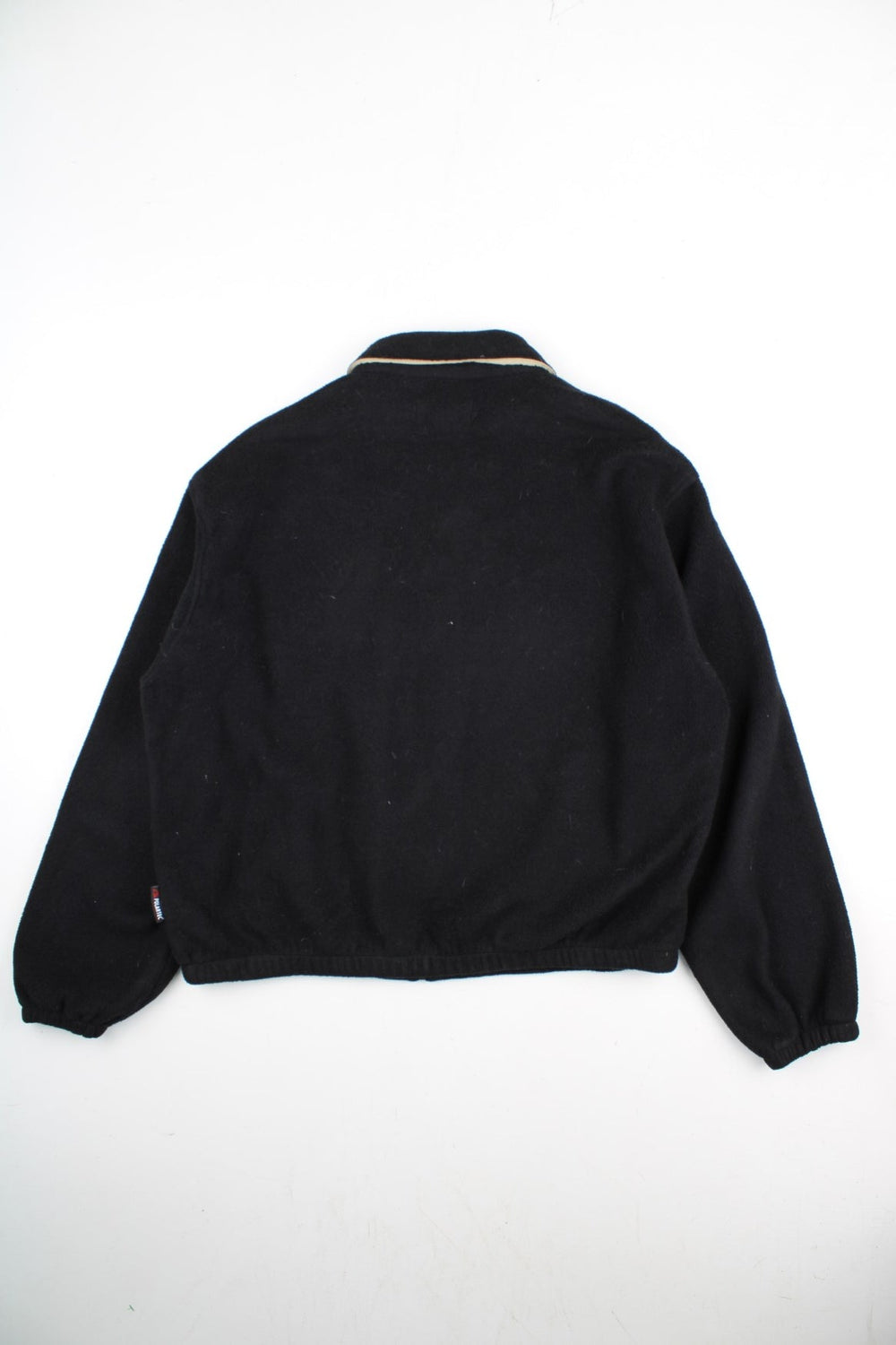 Polo Ralph Lauren Fleece Harrington Jacket in a black colourway. Zips up and has side pockets, button up collar, and the logo embroidered on the front.