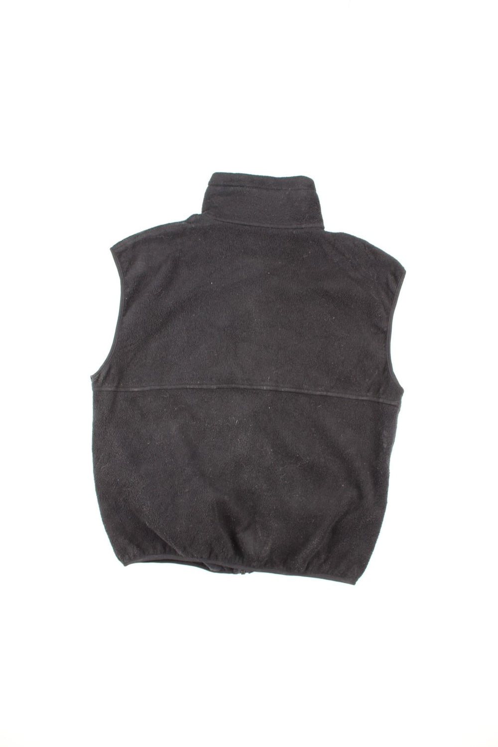 Vintage Timberland Fleece Vest in a black colourway. Zip up and has side pockets, logo embroidered on the front.