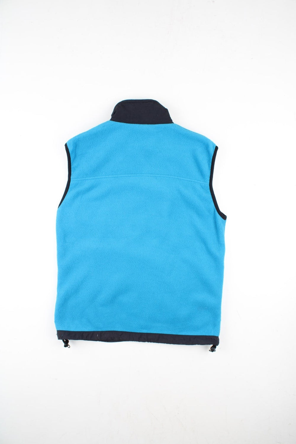 Vintage The North Face Gilet in a blue/black colourway. Zip up with side zip pockets, logo embroidered on front.