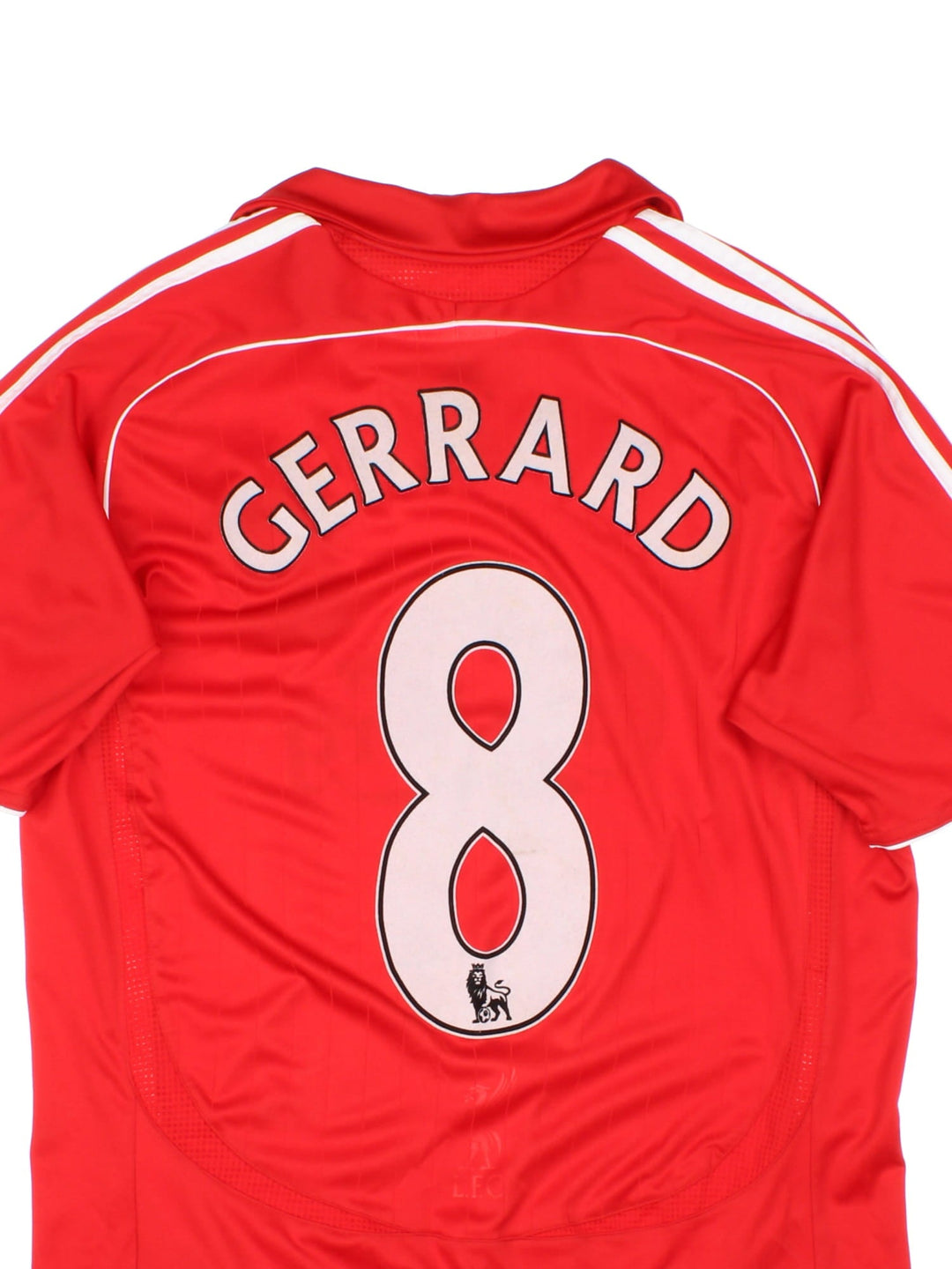 Liverpool 2006/07 Adidas Football Shirt in the red home kit colourway, features embroidered logos and badge on the front.