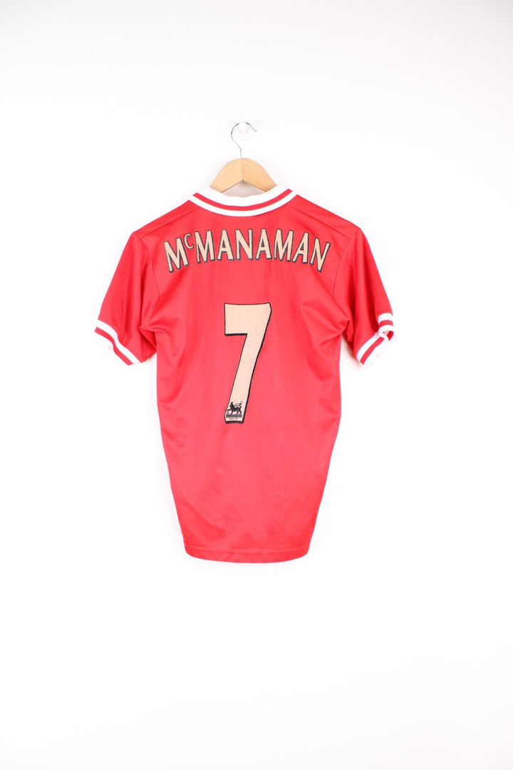 McManaman Liverpool 1996-1998 home Reebok football top. Features embroidered logo.