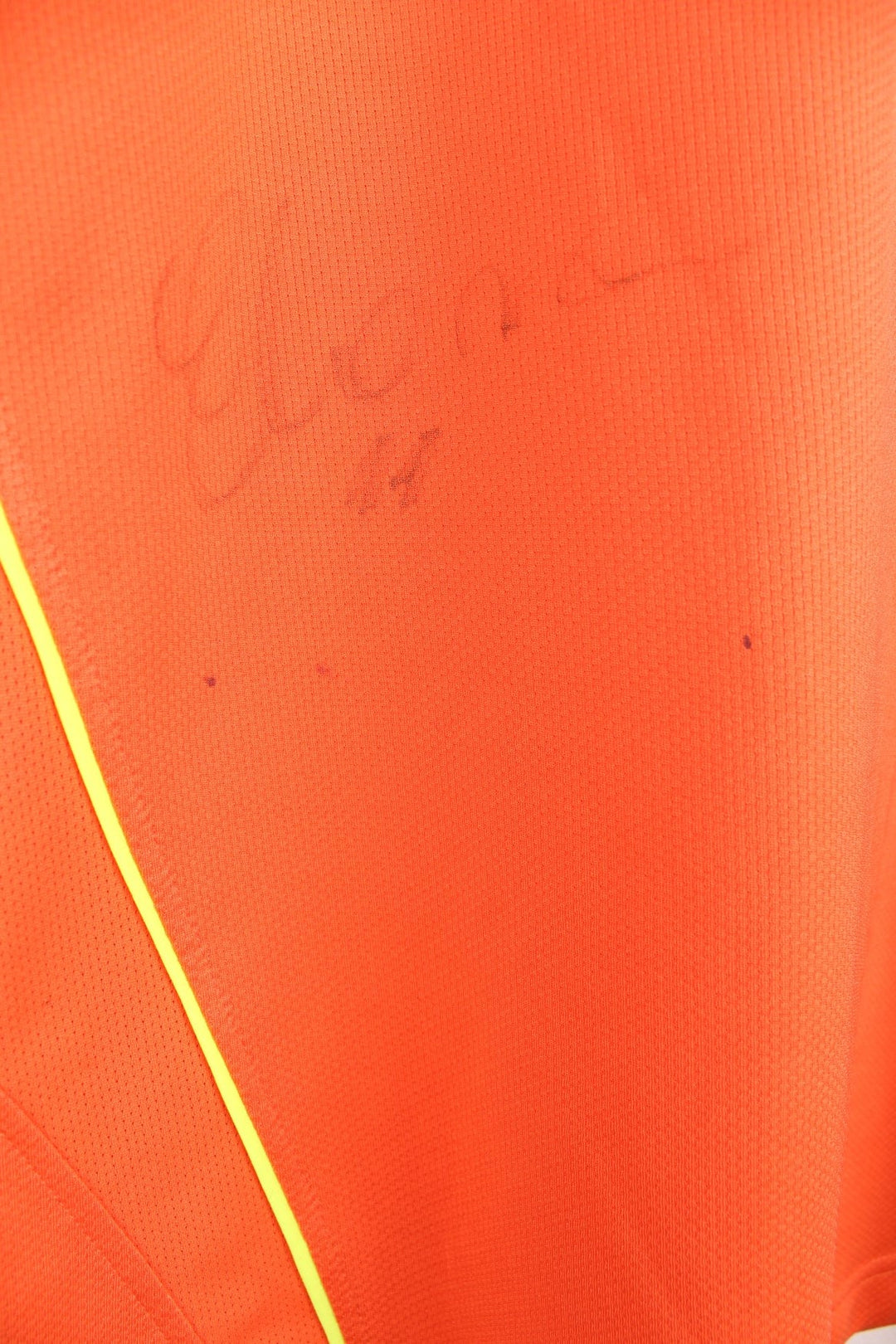 Manchester City 2008/09  Football Shirt in the  third kit colourway, features embroidered logo and badge on the front, and is signed by Elano number 11 and Robinho number 10.