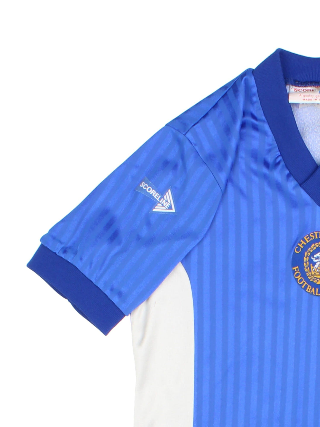 Chester City 1988-89  Football Shirt in the  home kit colourway, features printed logos and badge on the front.