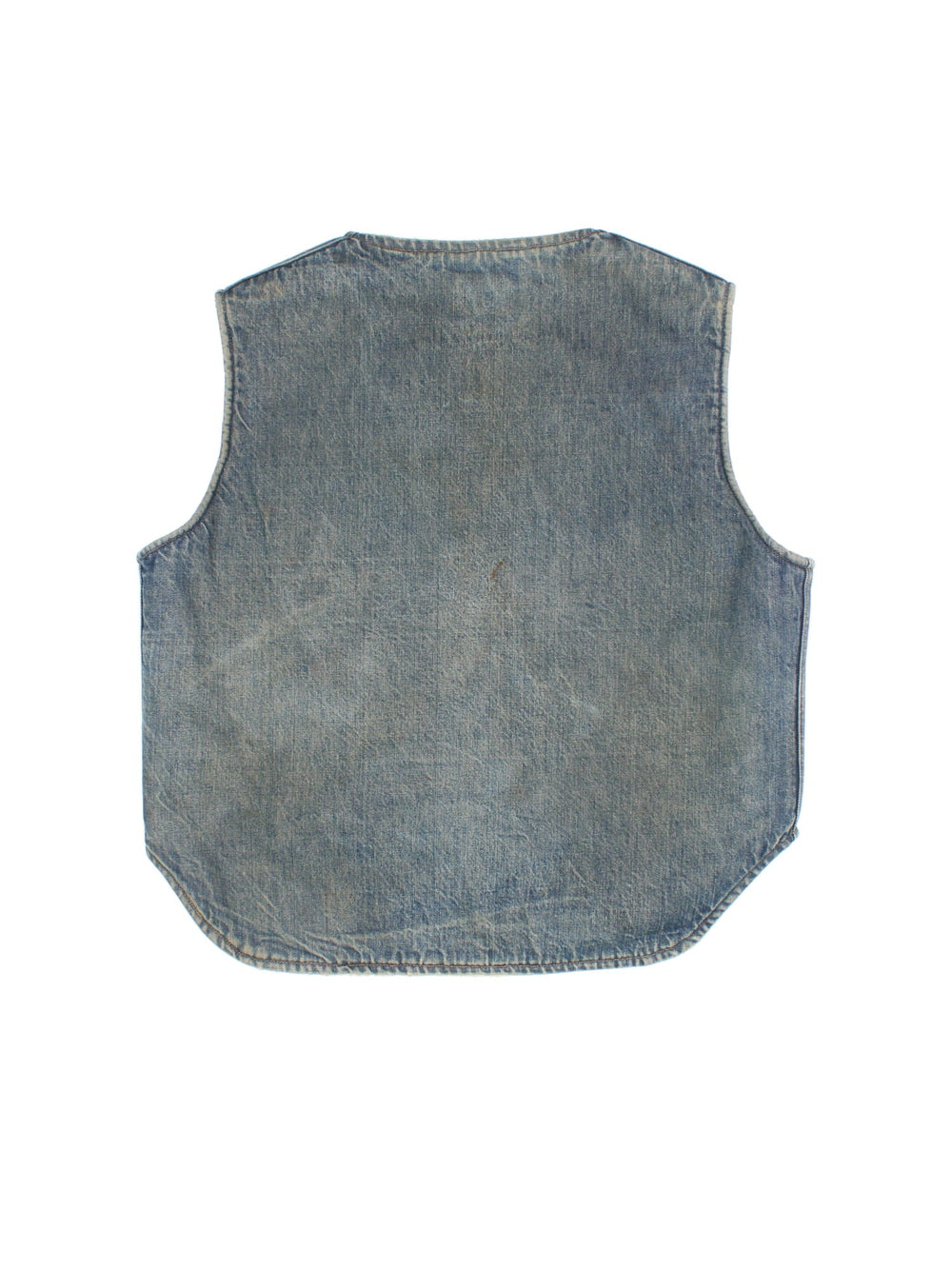 Vintage Carter's Denim Vest in a blue colourway. Buttons up and has multiple pockets, and is insulated with a sherpa lining.