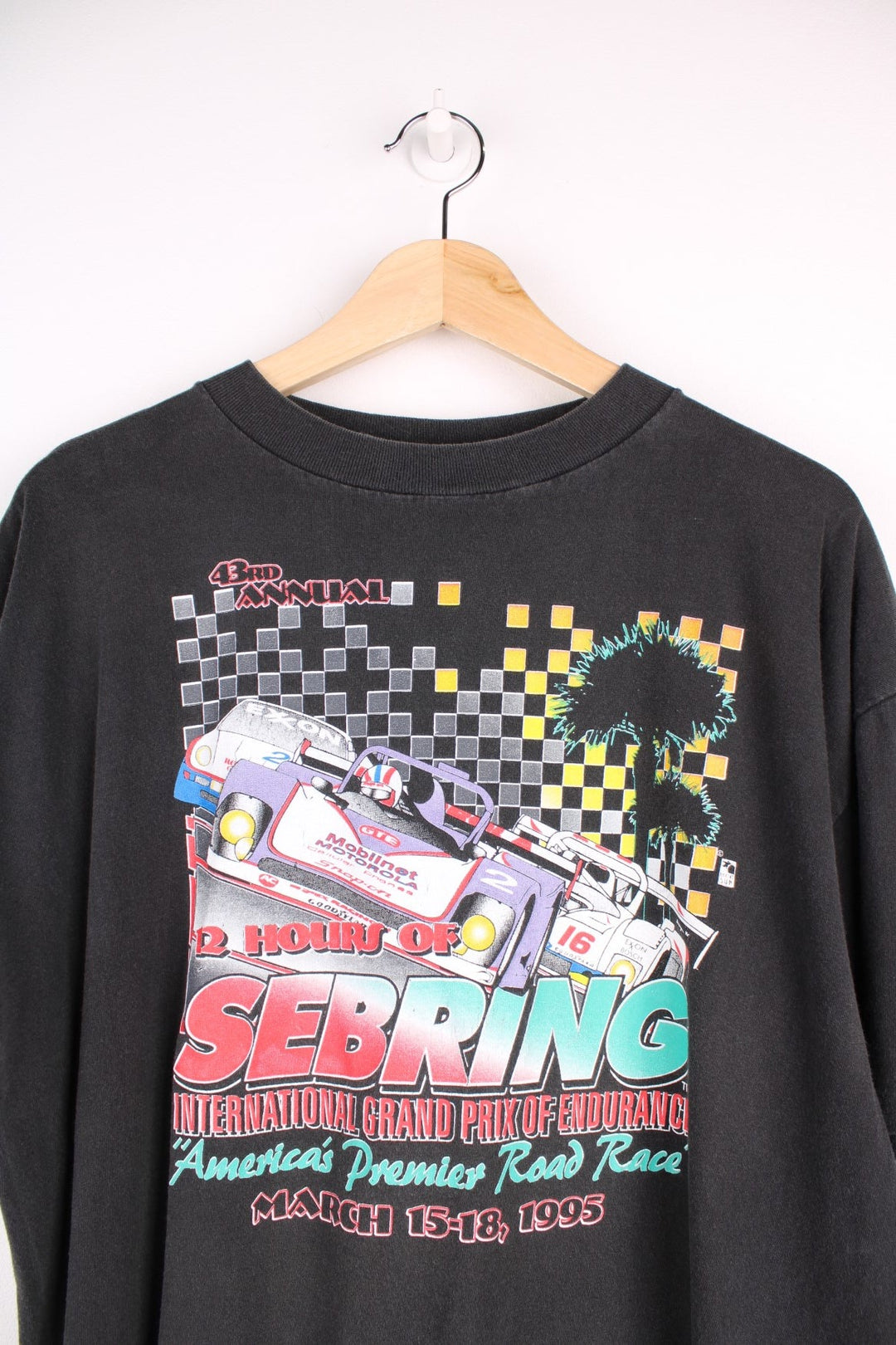 90's  Nascar T-Shirt in a  colourway with the spell out and graphic printed on front.