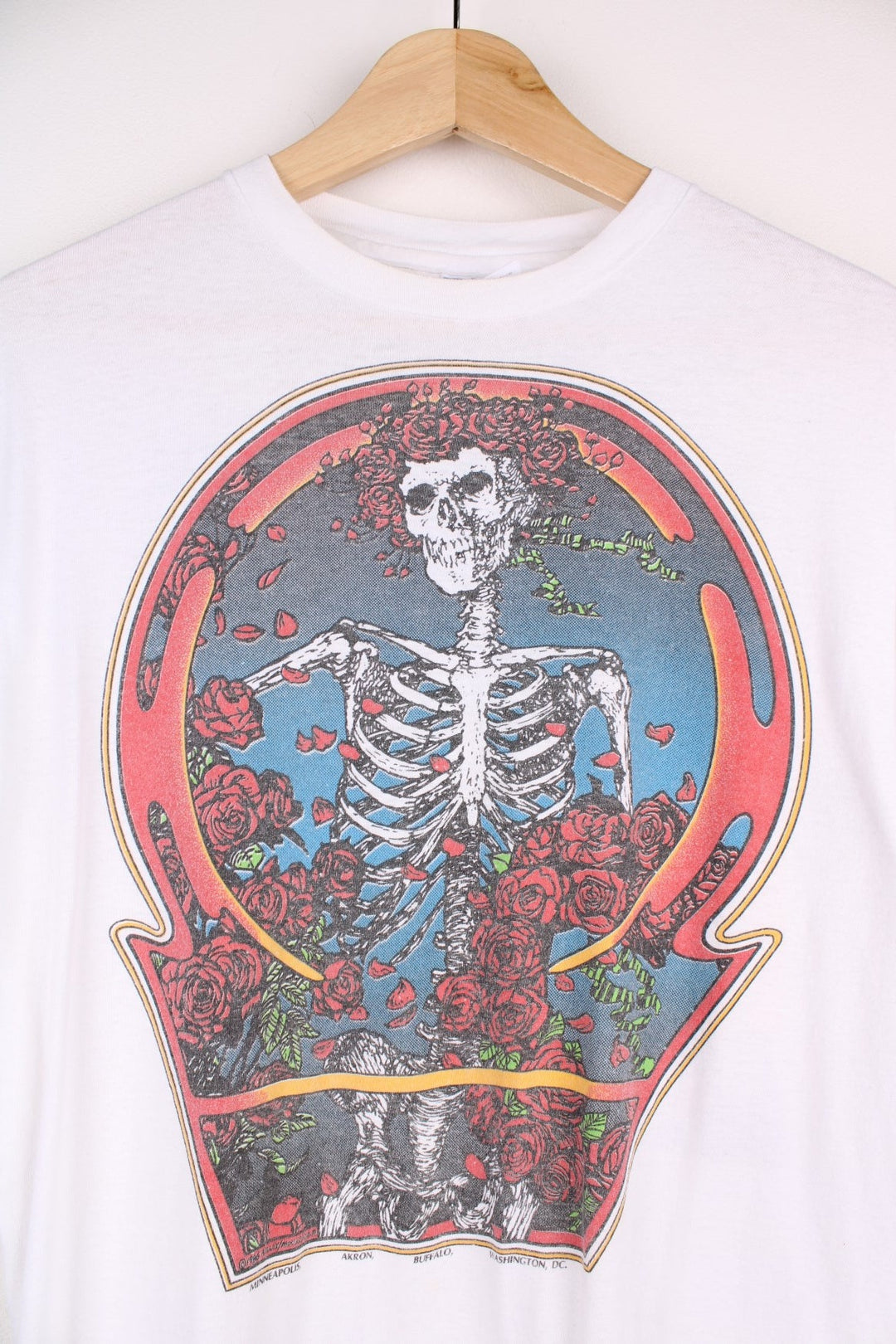  Bootleg Grateful Dead, Bob Dylan & Tom Petty Misprint Tour T-Shirt in a  colourway with The Grateful Dead print on the front and Bob Dylan & Tom Petty Tour graphic printed on the back.