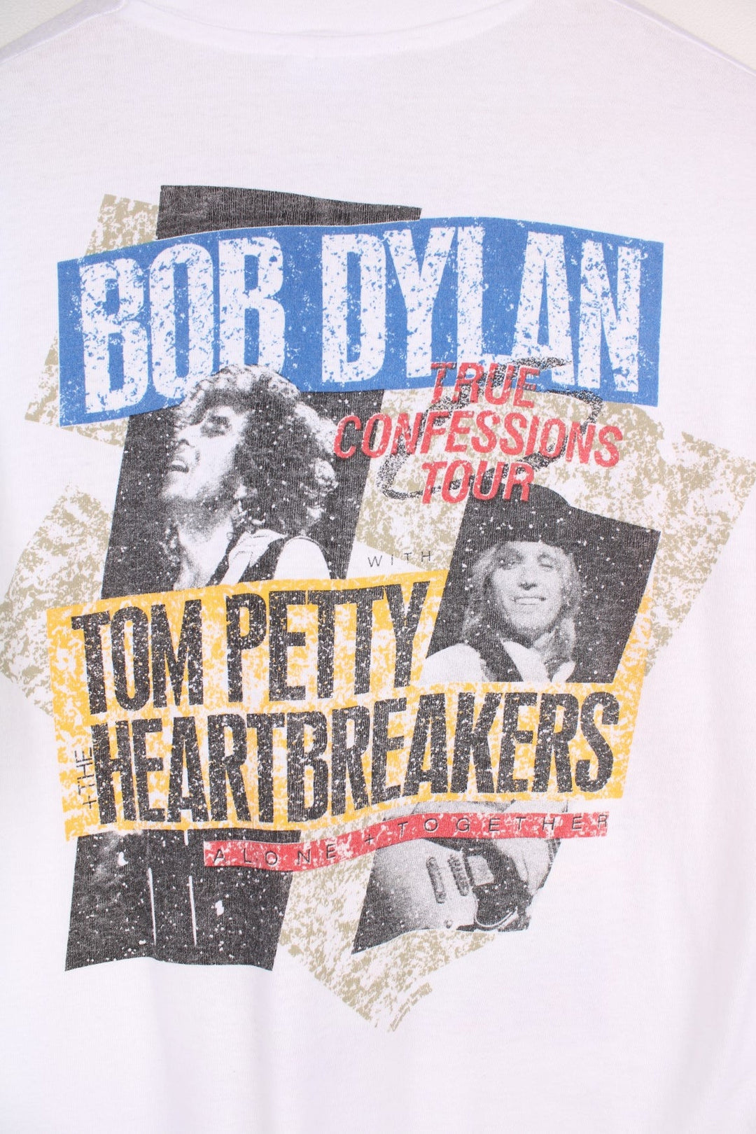  Bootleg Grateful Dead, Bob Dylan & Tom Petty Misprint Tour T-Shirt in a  colourway with The Grateful Dead print on the front and Bob Dylan & Tom Petty Tour graphic printed on the back.