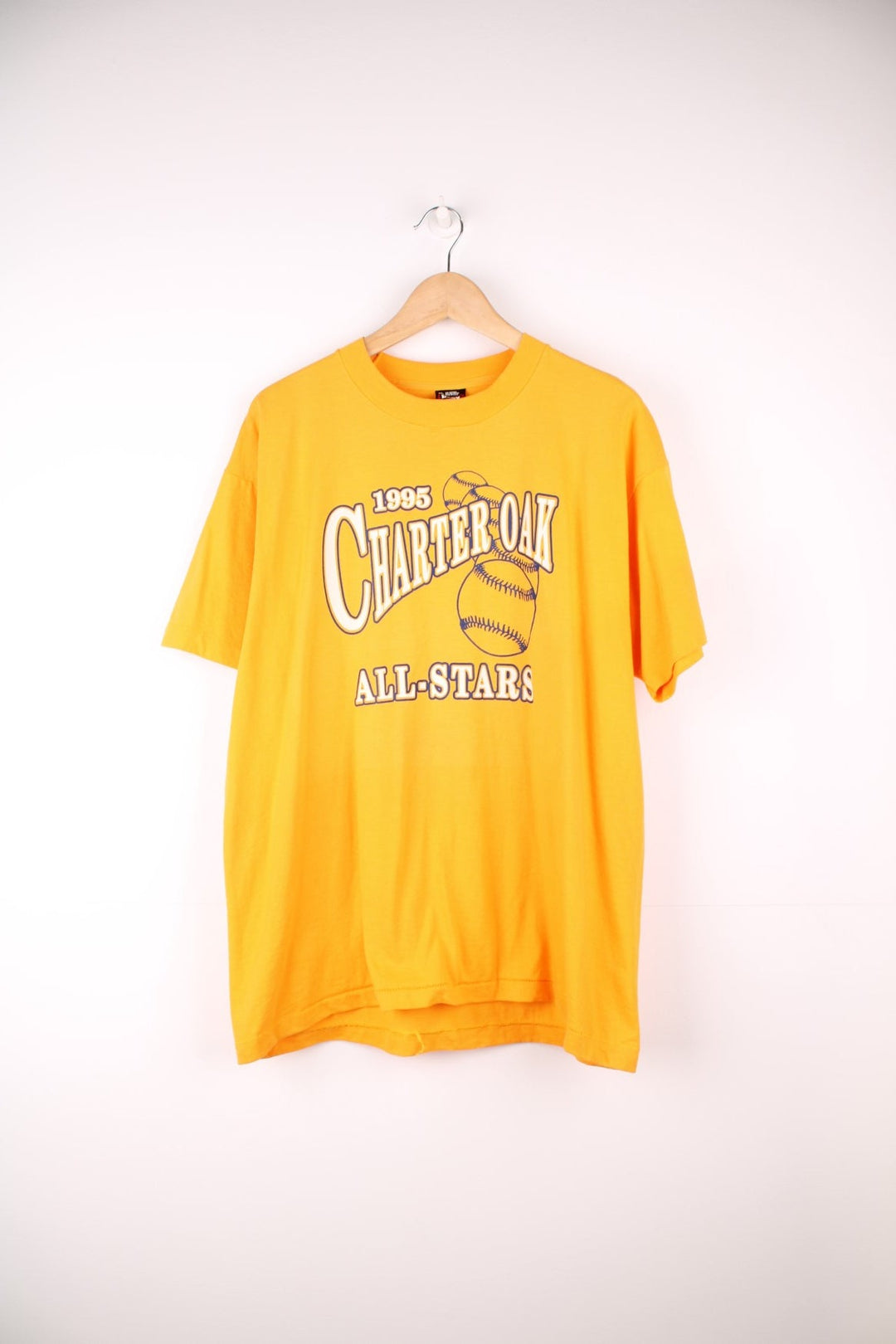 1995 Charter Oak All-Stars single stitch T-Shirt with large print across the front. 