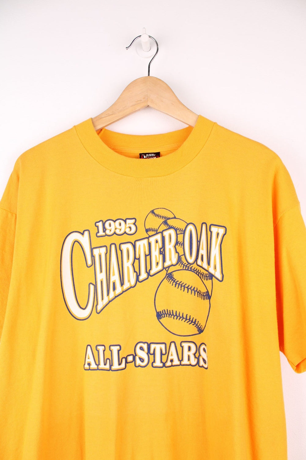 1995 Charter Oak All-Stars single stitch T-Shirt with large print across the front. 