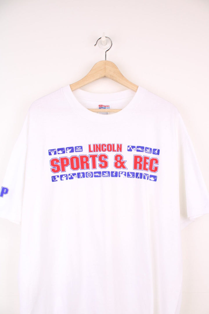 Vintage 80s Lincoln Sports and Rec single stitch T-Shirt. 