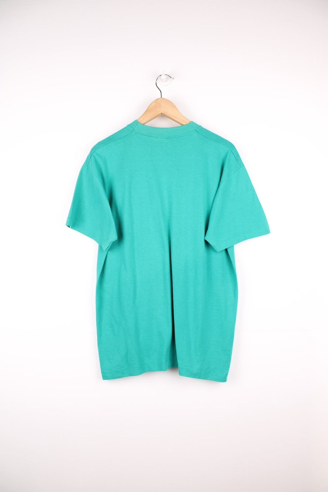 Vintage 90s Roll into Atlantic City single stitch graphic T-Shirt in a turquoise green colourway. 