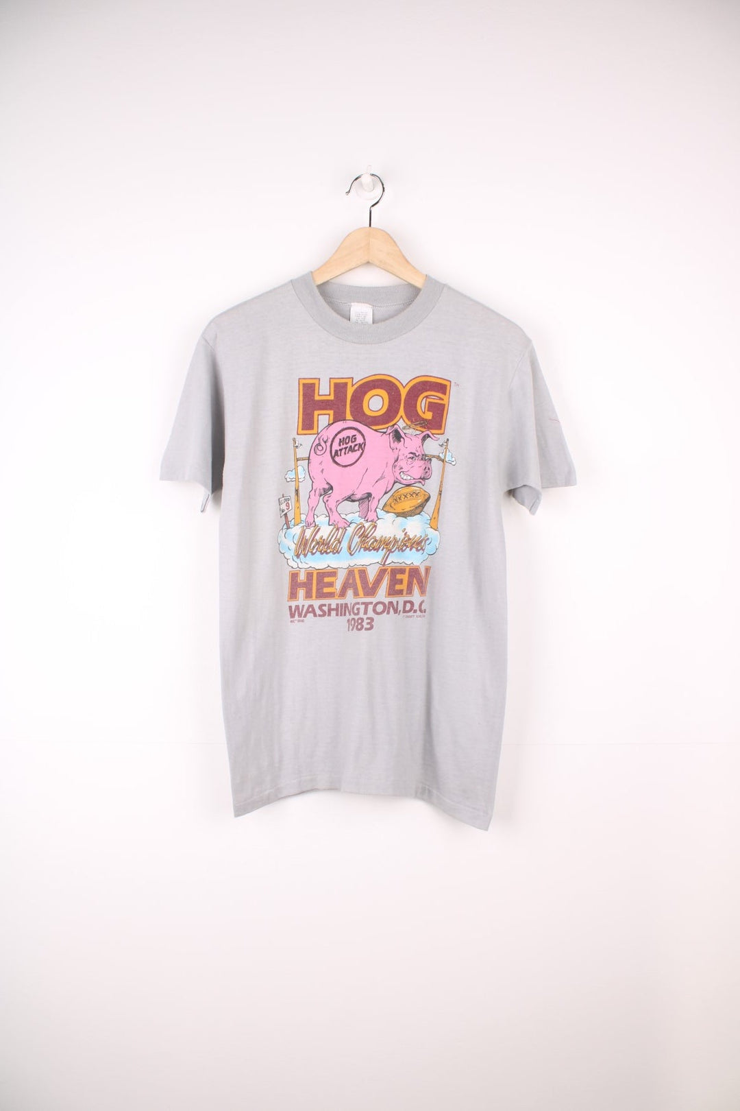 Vintage 1983 Hog Heaven, Washington DC, Hog Attack T-Shirt. 