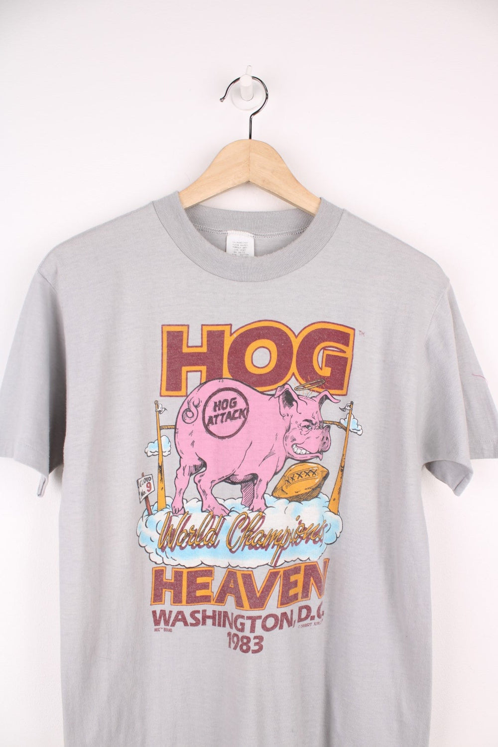 Vintage 1983 Hog Heaven, Washington DC, Hog Attack T-Shirt. 