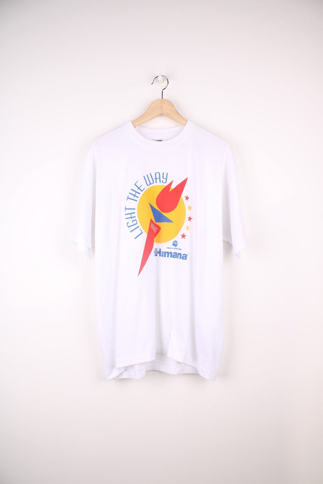 Vintage 1996 Humana "Light The Way" single stitch T-Shirt. 