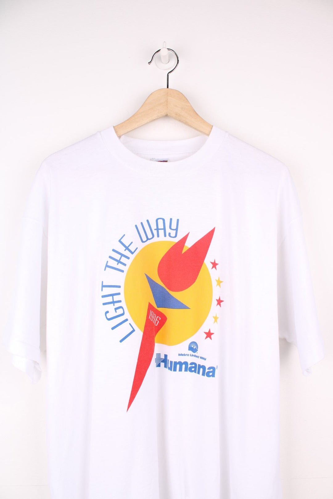 Vintage 1996 Humana "Light The Way" single stitch T-Shirt. 