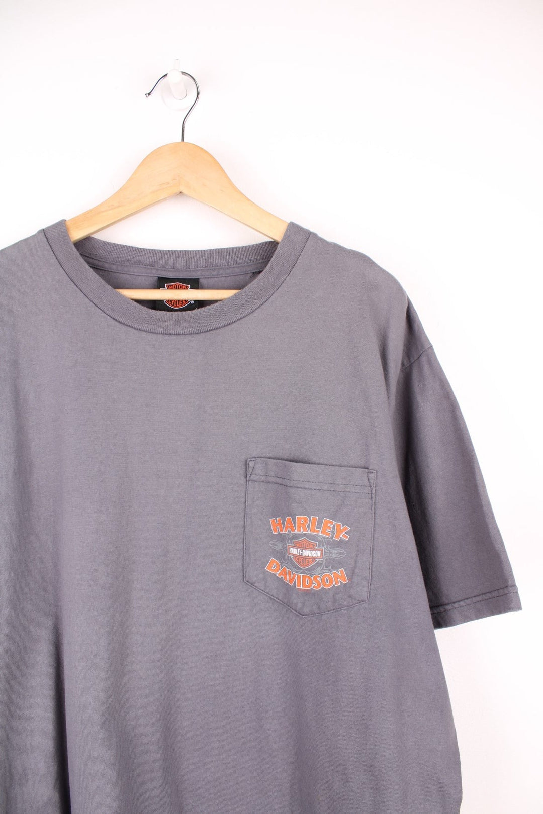 Harley-Davidson Orlando all grey t-shirt with pocket and printed graphic on the back 