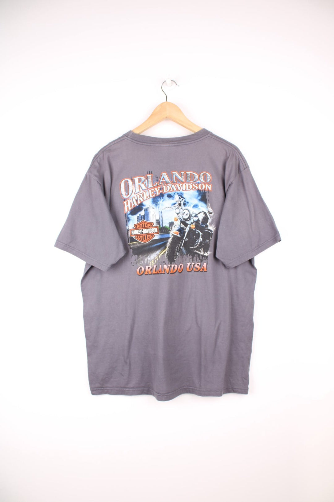 Harley-Davidson Orlando all grey t-shirt with pocket and printed graphic on the back 