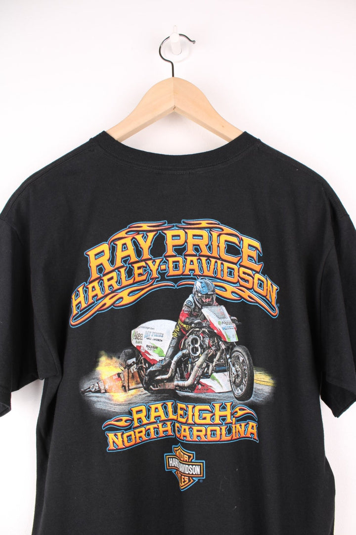 2013 Harley Davidson Ray Price, North Carolina T-Shirt with large graphic print on the front and back. 