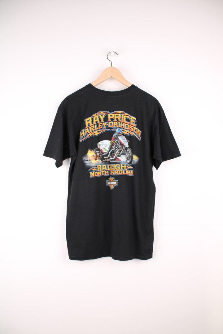 2013 Harley Davidson Ray Price, North Carolina T-Shirt with large graphic print on the front and back. 