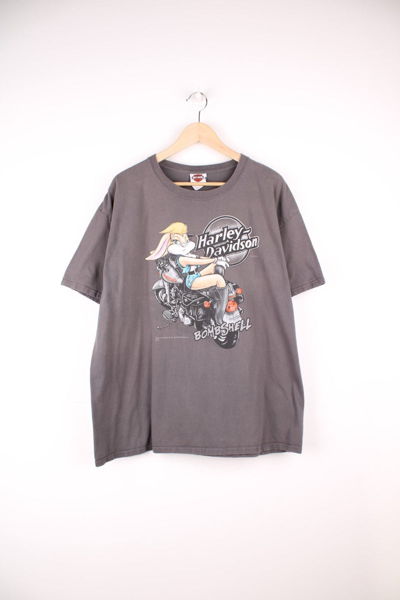 Harley Davidson 2012 Looney Tunes, Lola Bunny, Bombshell T-Shirt in grey.