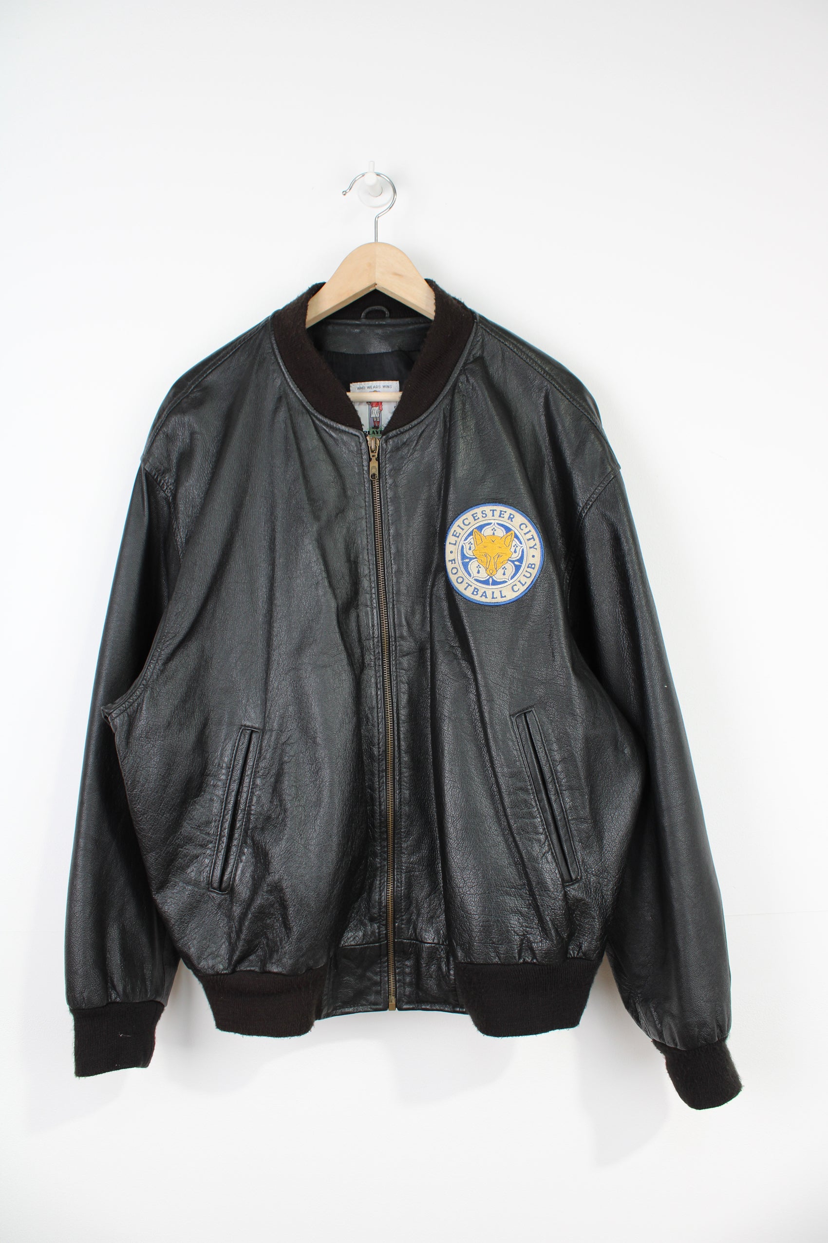 Football leather jacket hotsell