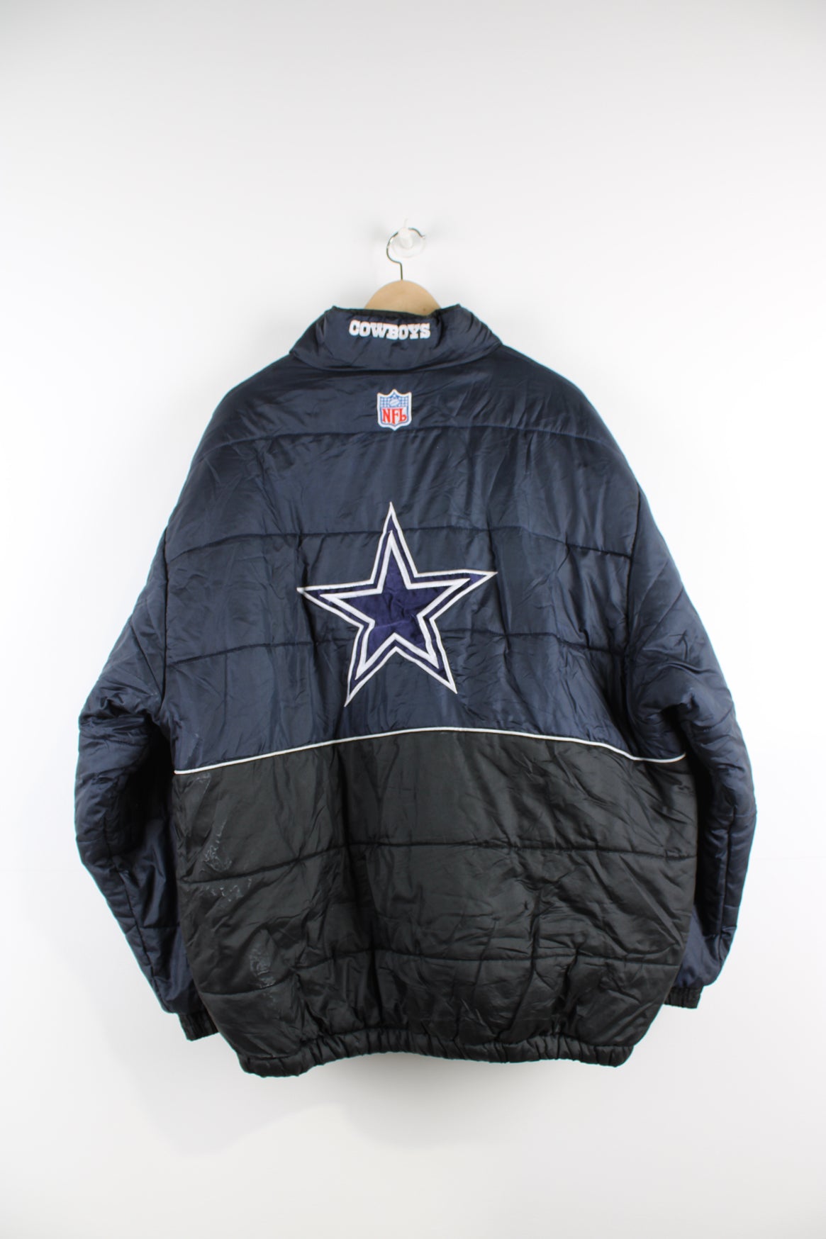 Outlet NFL Team Apparel Women's Dallas Cowboys Quilted Puffer Coat Jacket Sz Large