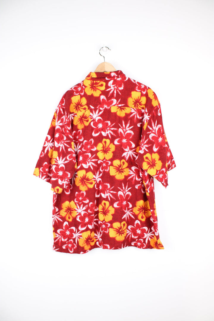 Red and Orange O'Neill Hawaiian Shirt.