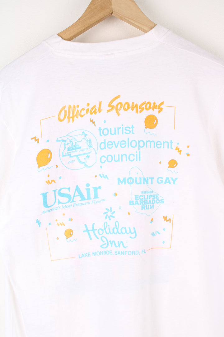 Vintage 1991 made in the USA  Florida Citrus Sail Fest t-shirt by Fruit of Loom with printed graphic on the front and back 