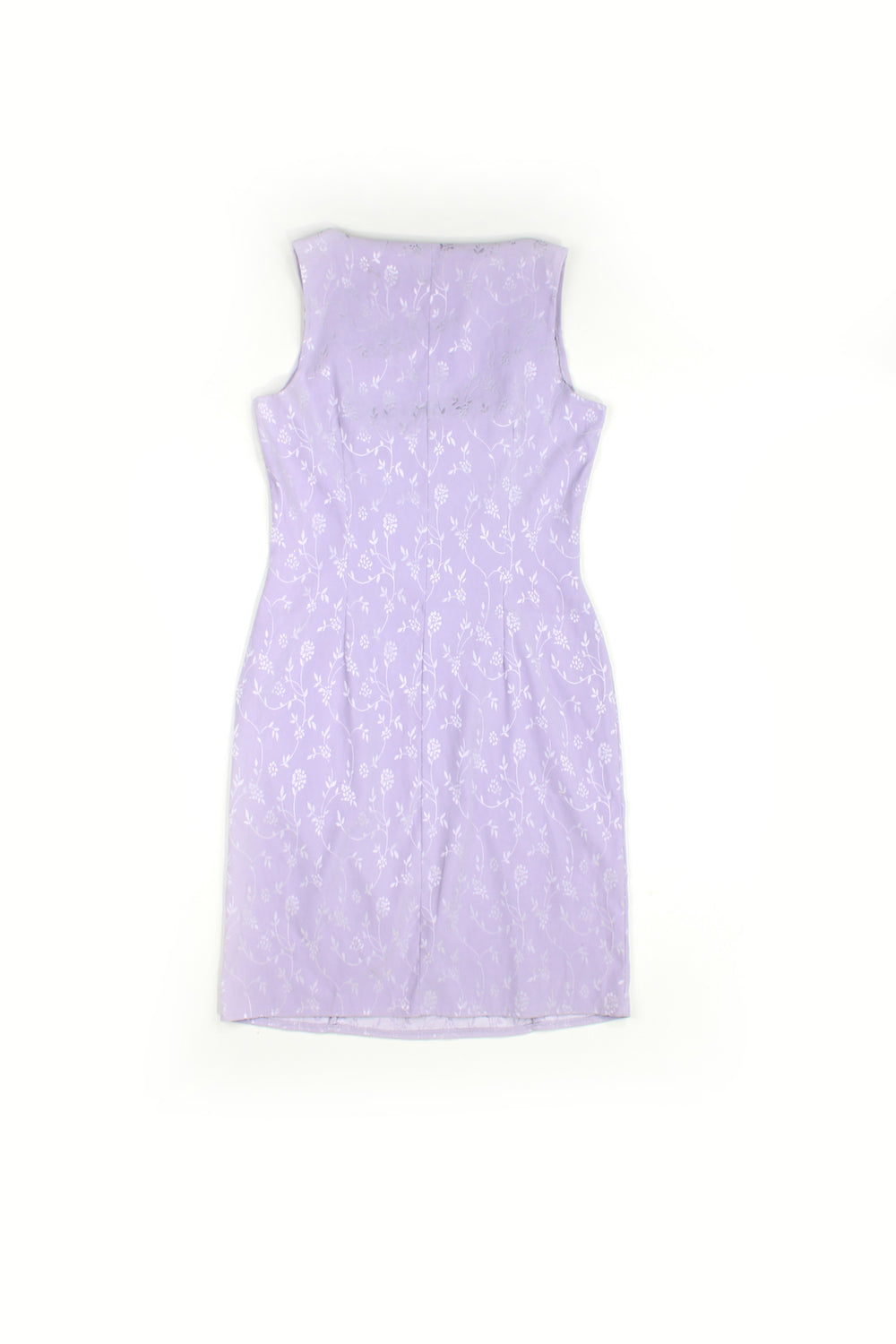 Purple 90's New Look midi dress with high neckline, made from a super soft slightly stretchy polyester material