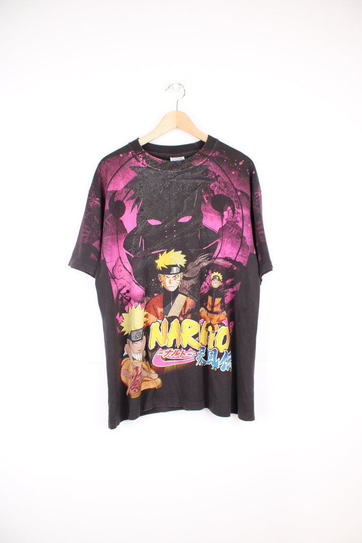 Vintage Wild Oats Anime Naruto graphic print T-Shirt.