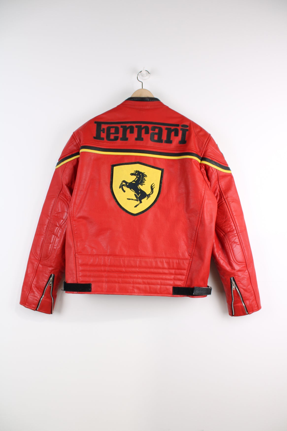 ferrari leather jacket red