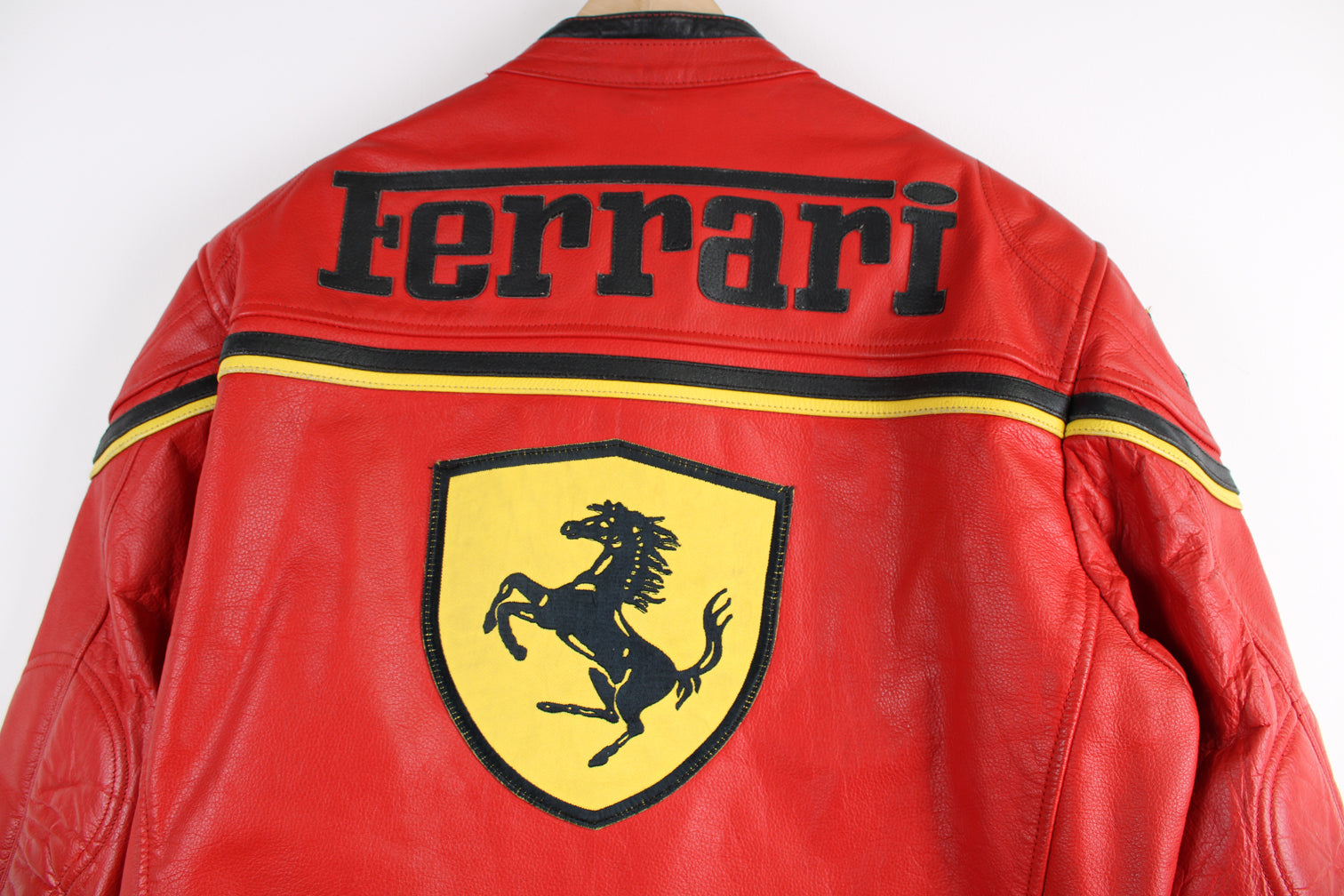 ferrari leather jacket red