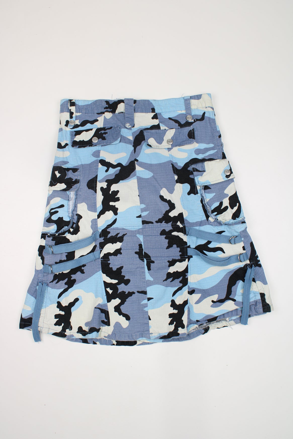 Blue Camo Cargo Skirt