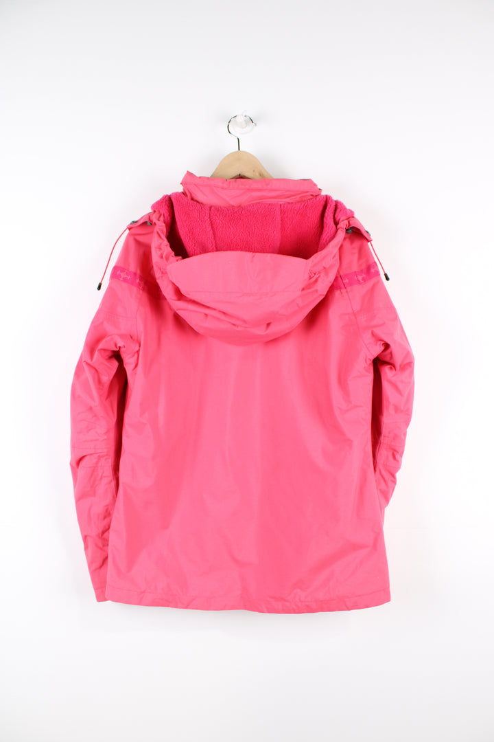 Nike Fit Storm ACG bright pink ski style smock jacket features fleece lining and removable hood