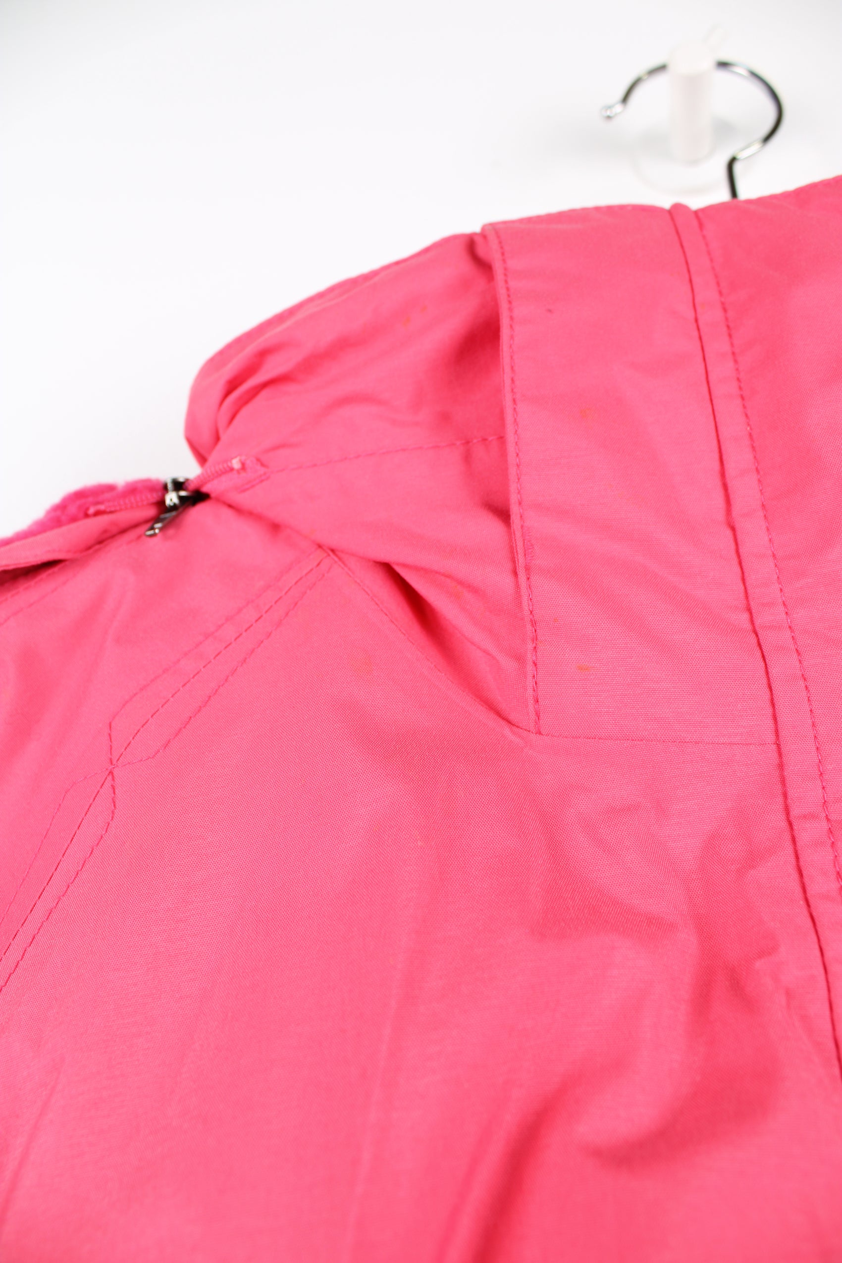 Nike Fit Storm ACG bright pink ski style smock jacket features fleece lining and removable hood