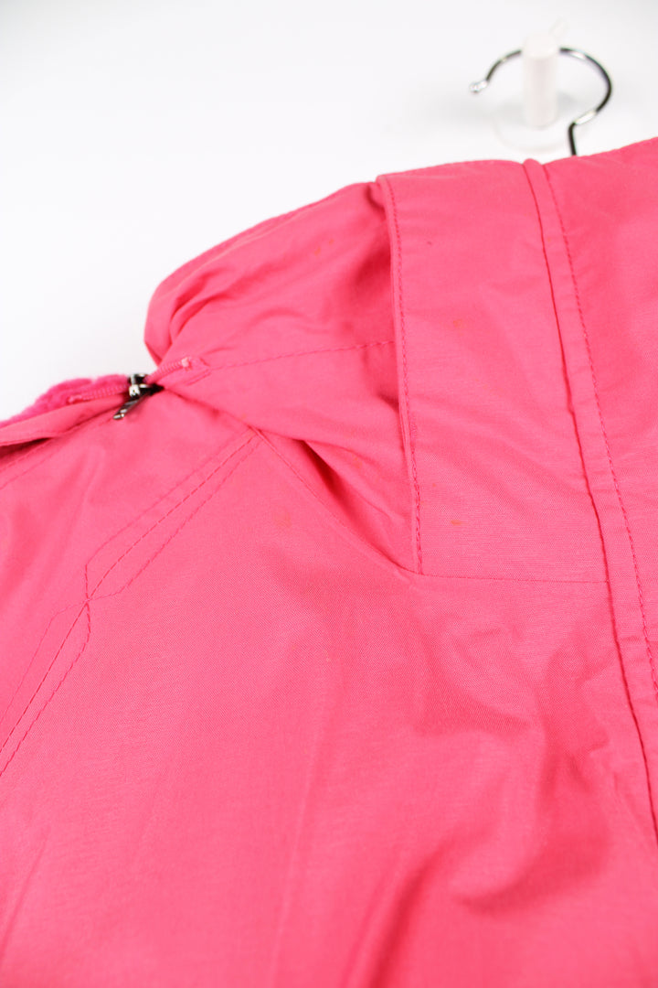 Nike Fit Storm ACG bright pink ski style smock jacket features fleece lining and removable hood