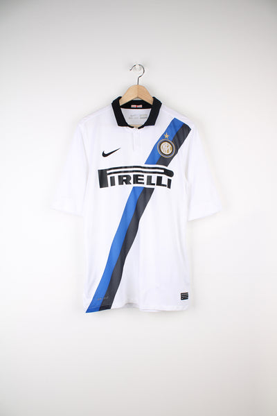 2011 - 12 Inter Milan away football shirt in white with embroidered logos on the front and printed sponsor across the chest. good condition Size in Label: Mens S