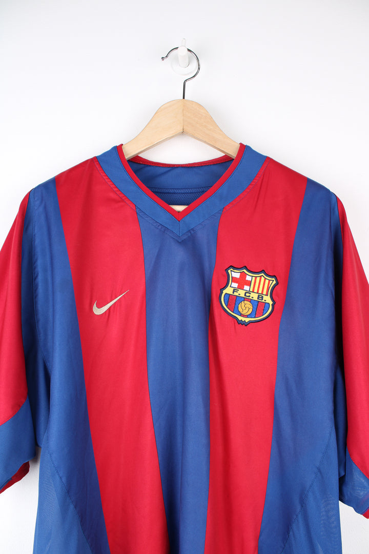 2002 - 03 Barcelona home football shirt with embroidered team badge on the chest. good condition Size in Label: Mens XL