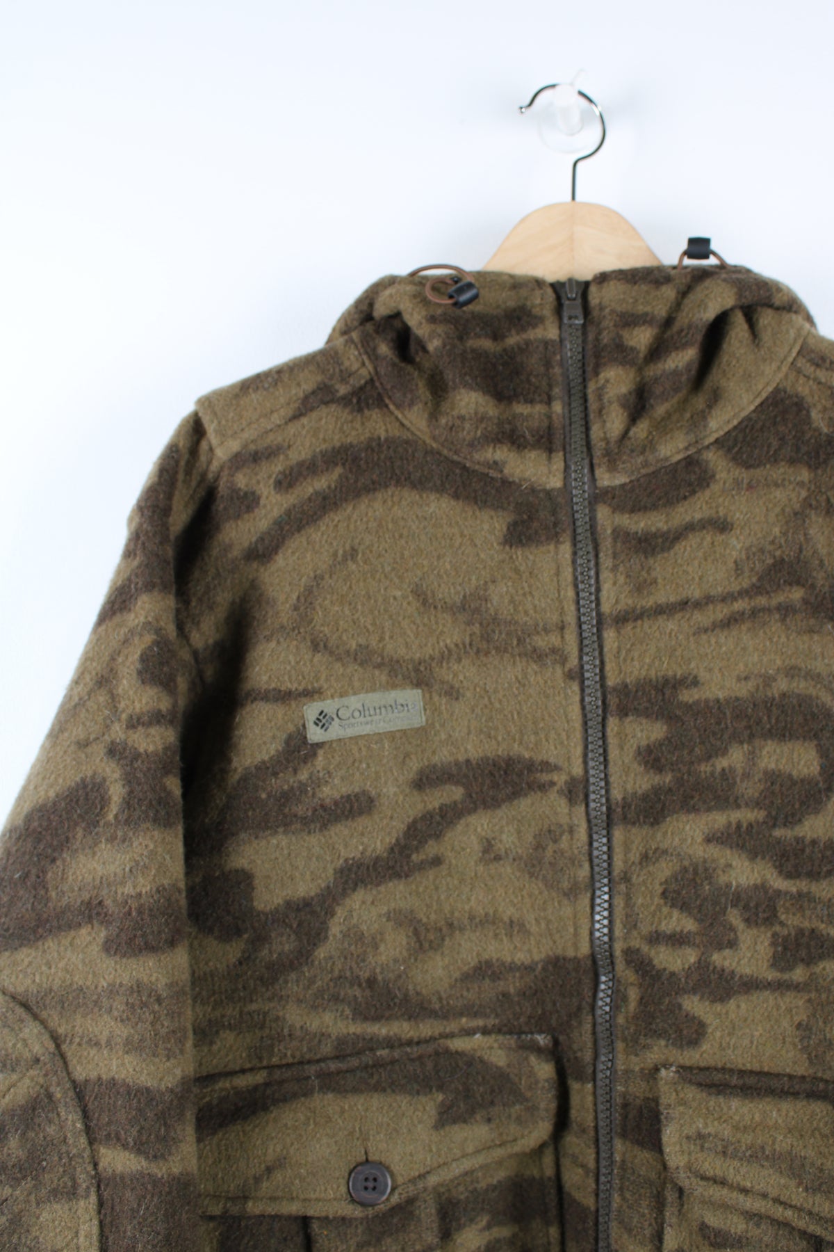 Wool camo hot sale hunting jacket