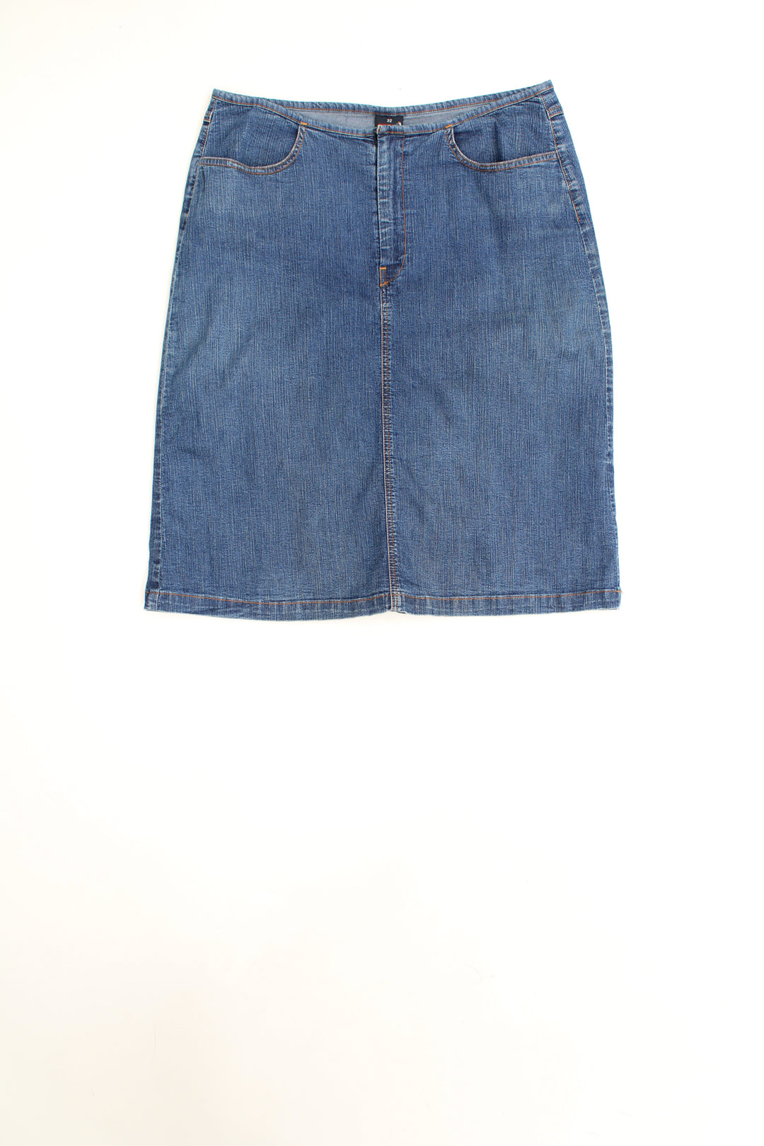 Vintage Diesel denim above the knee skirt with logo on the pocket