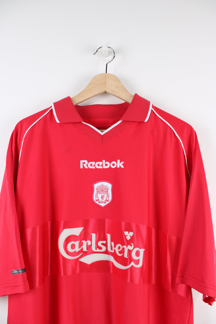 Vintage Liverpool Home Kit 2000/02, Reebok sponsor, red team colourway with embroidered logos on the front.