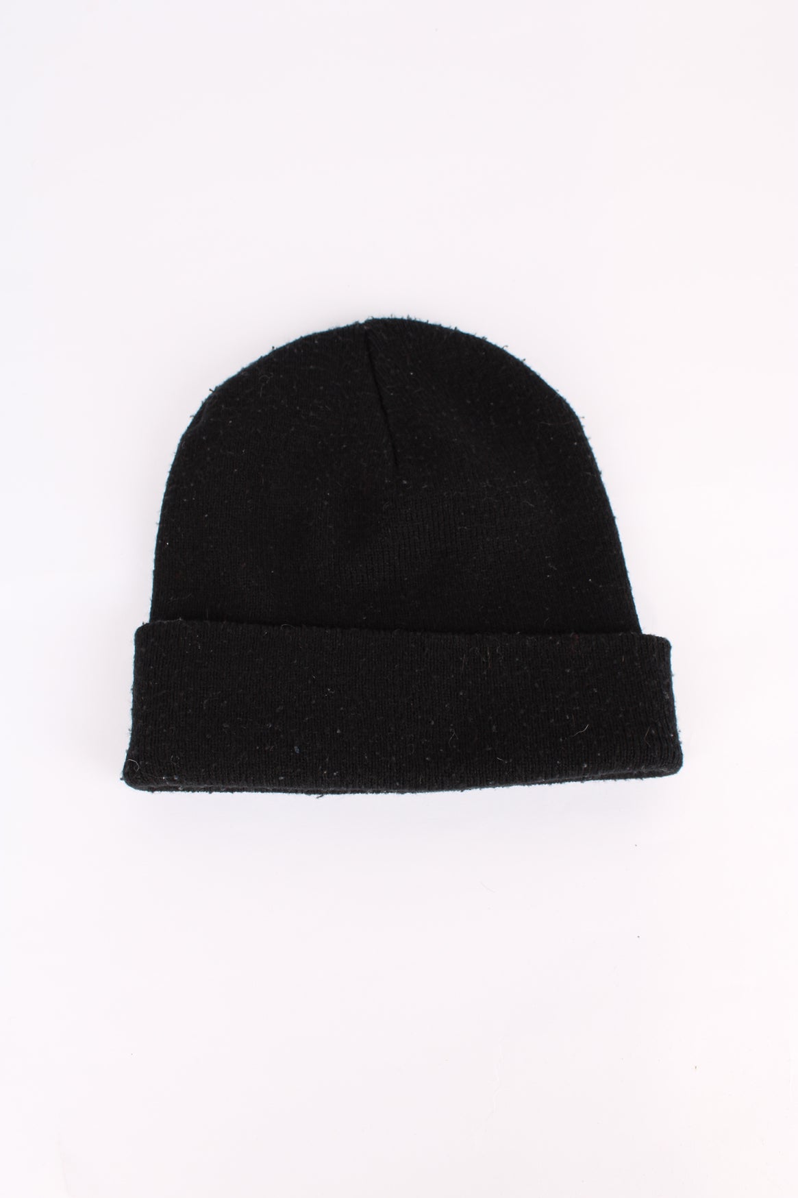 Vintage Reebok Classics knitted beanie, black colourway, cuffed with embroidered logo on the front.