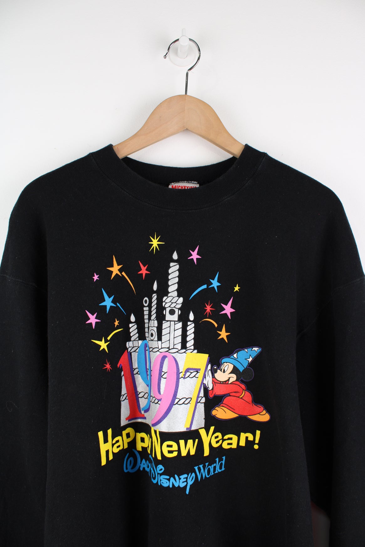 Vintage Disney World black crewneck sweatshirt with printed &