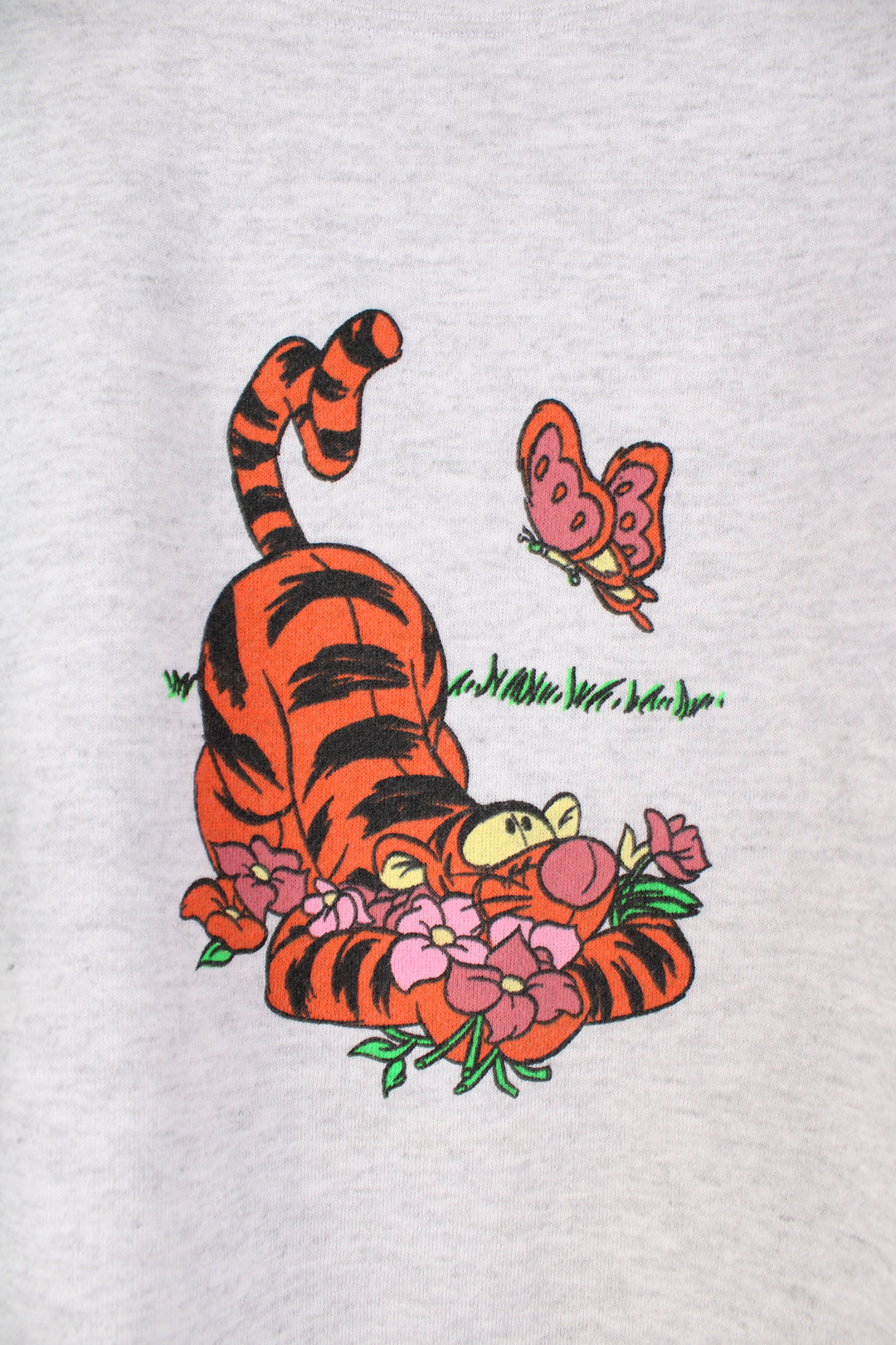 Vintage 90's Disney's Winnie the Pooh, Tigger sweatshirt in grey. Features printed graphic on the front