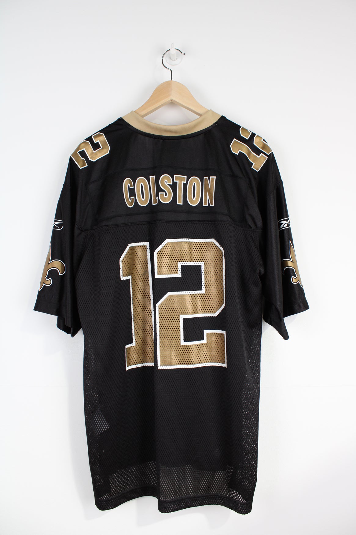 NFL NEW ORLEANS SAINTS AUTHENTIC AMERICAN FOOTBALL JERSEY REEBOK COLSTON  #12