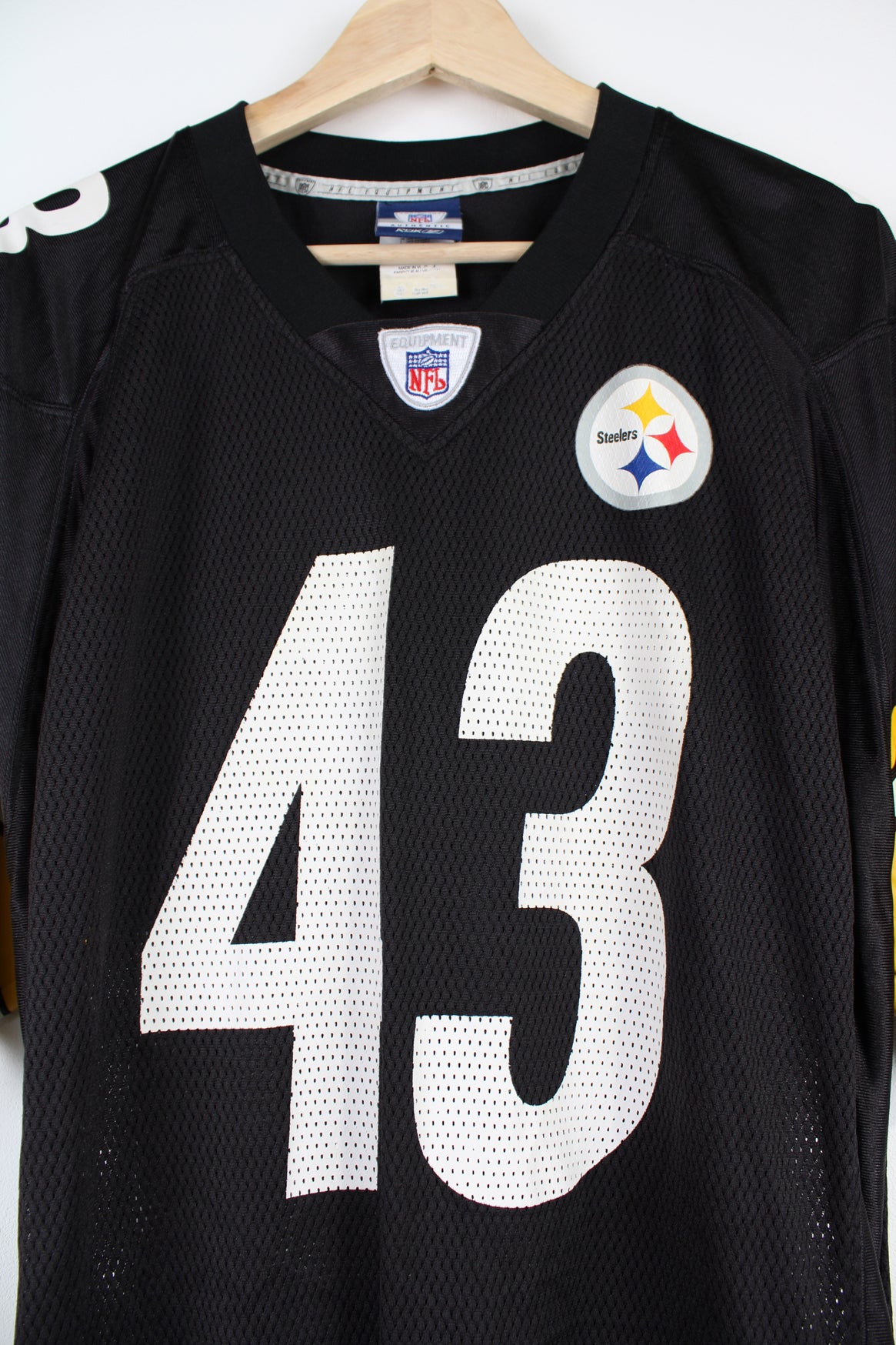 Buy the Reebok NFL Men Black #43 Troy Steelers Jersey S